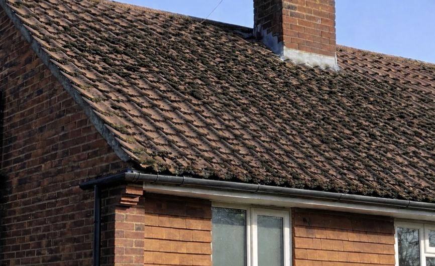 Guttering, fascia and soffit line along the eaves of a house